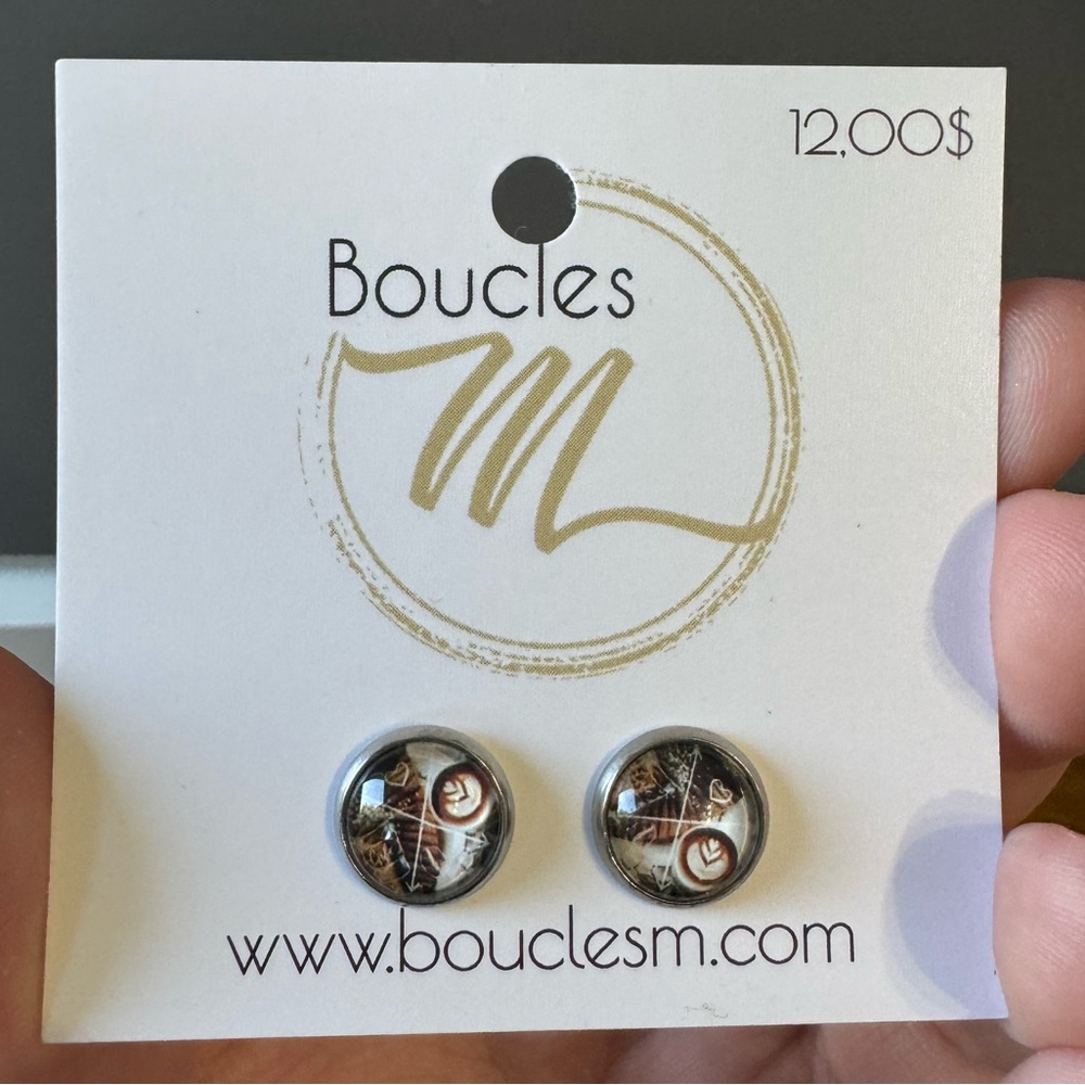 A Pair of Coffee Earrings for Coffee Lovers